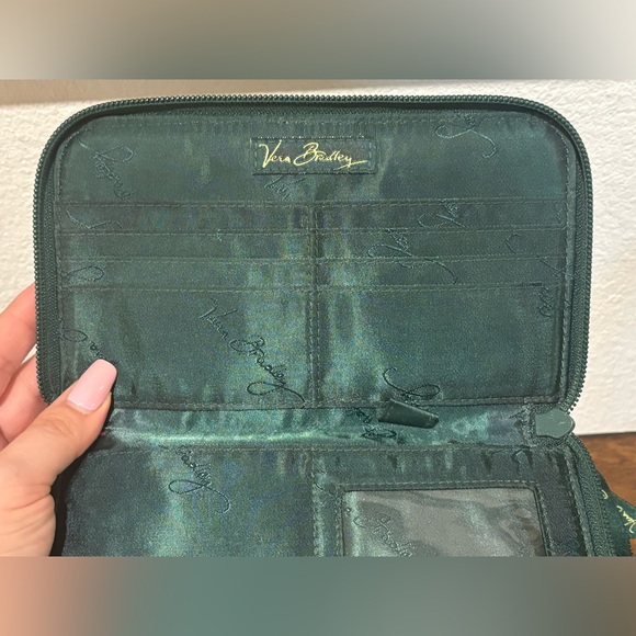 Vera Bradley Teal Quilted Wallet EUC - Picture 9 of 9